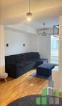 Se izdava namesten stan vo Skopje, Centar so povrshina od 45 m2.
 Ekstra: Klima, Centralno Parno, Lift.
 Cena: 400 EUR